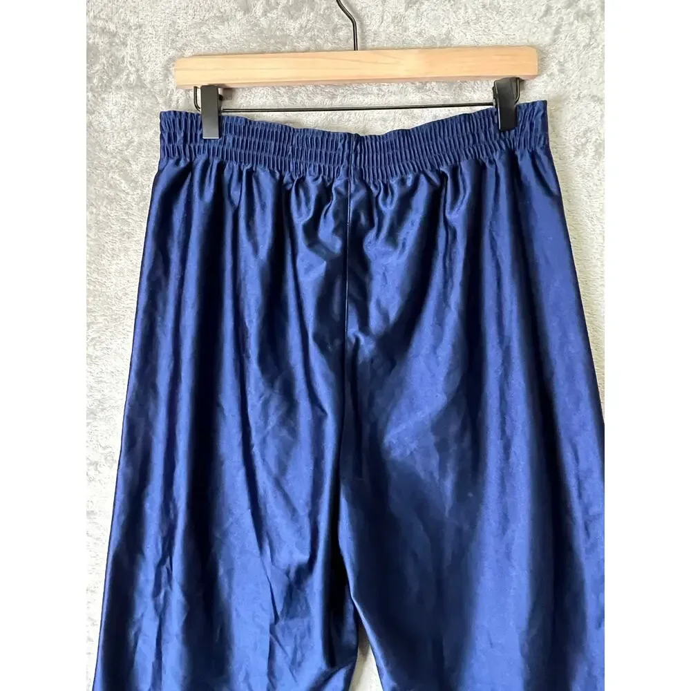 Vintage Nike Snap Button Tear Away Track Pants Navy Blue Swoosh Y2K Medium